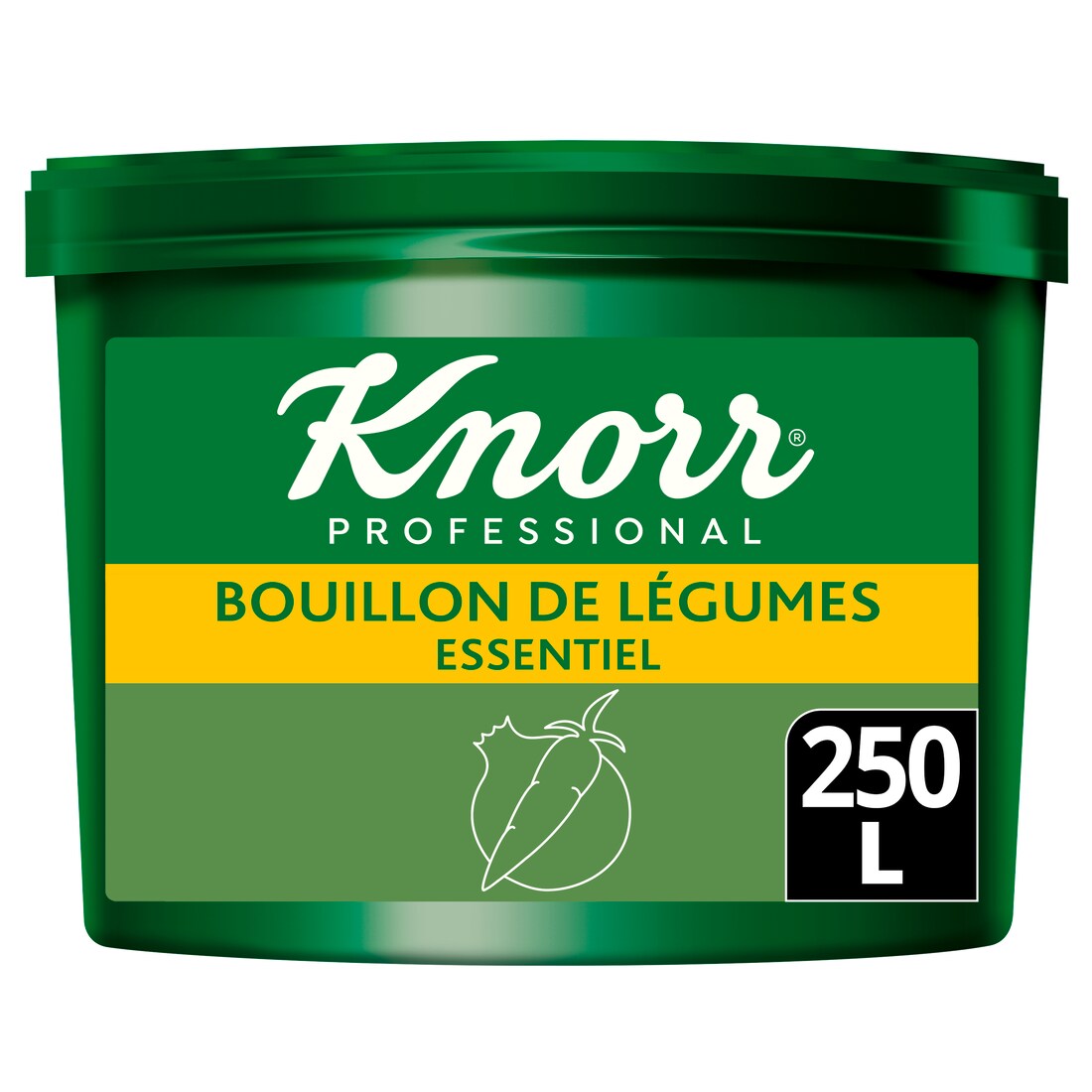 Knorr Essentiel Bouillon de Légumes 5kg jusqu'à 250L - Notre gamme vous aide à répondre aux besoins de vos convives